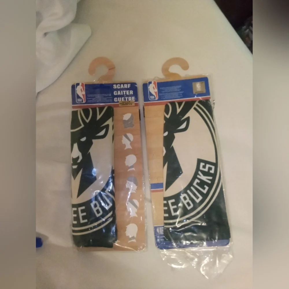 Two Milwaukee Bucks Youth Scarf Face Covers Two For One Price